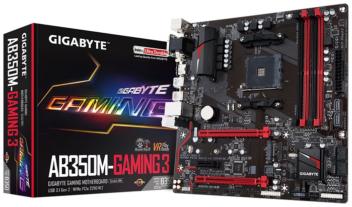 Материнская плата AMD B350 Gigabyte GA-AB350M-Gaming