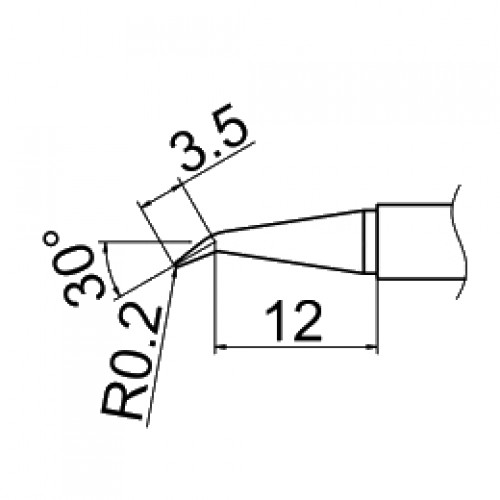 Наконечник для паяльных станций Hakko T12-J02;