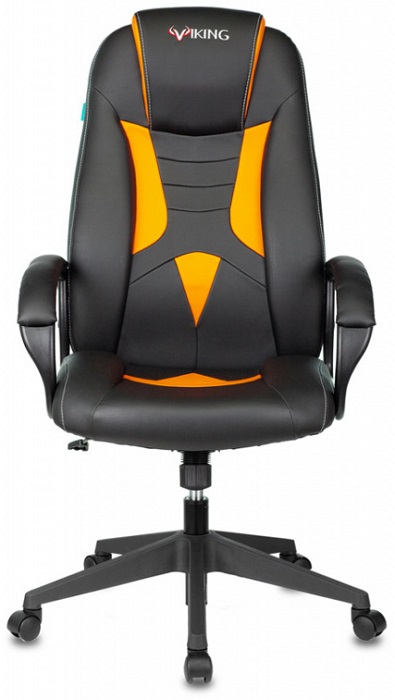 Кресло для геймеров Бюрократ VIKING-8N/BL-OR; черный/оранжевый