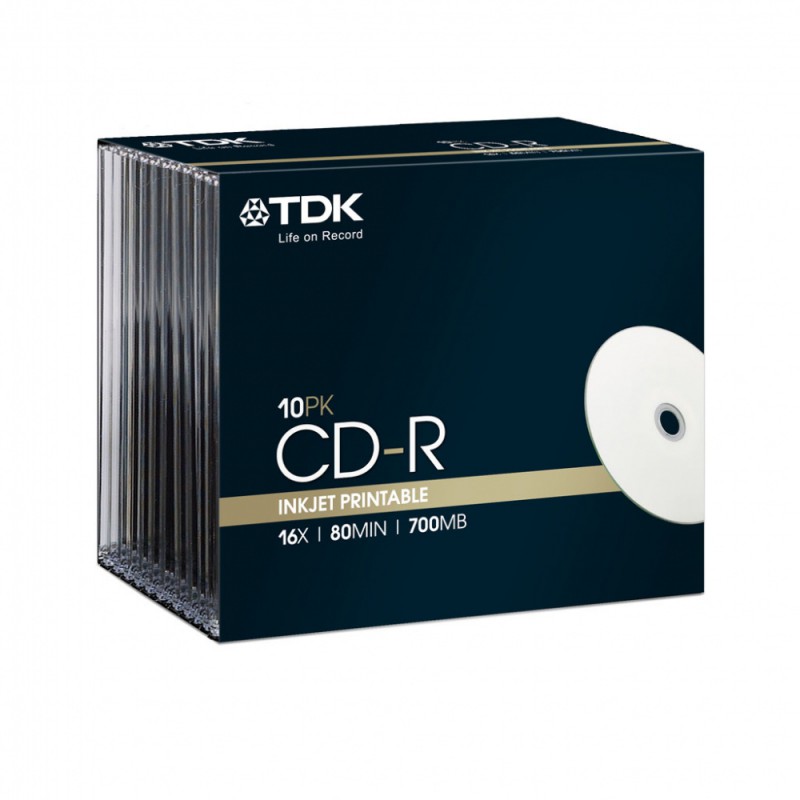 Диск CD-R TDK Slim Printable (t19865);