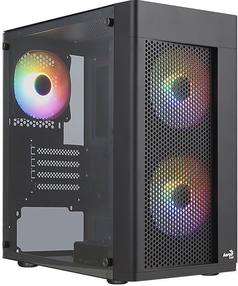 Корпус AeroCool Hexform-G-BK-V2 (4711099471799); mATX/ITX; Mini-Tower;