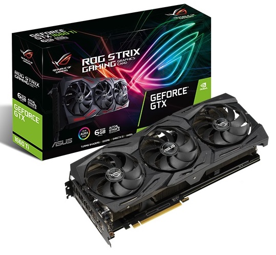 Видеокарта nVidia GTX 1660Ti Asus ROG-STRIX-GTX1660TI-6G-GAMING