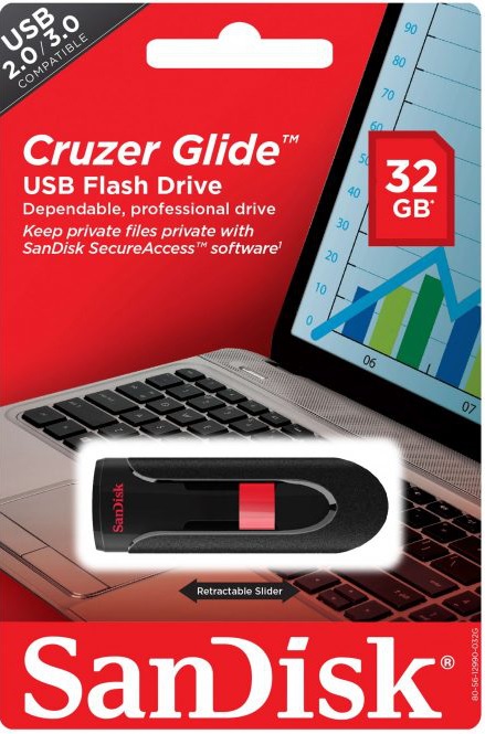 USB-флэш 32 ГБ SanDisk Cruzer Glide