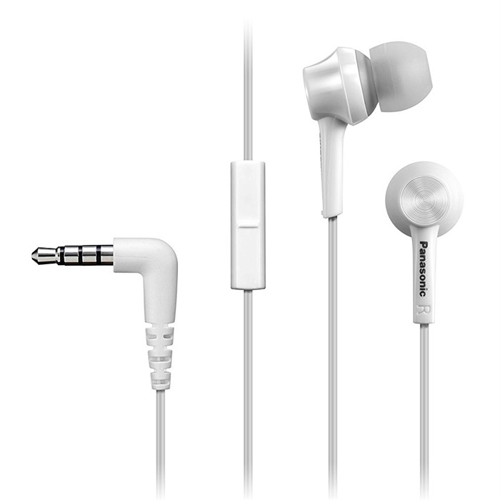 Наушники с микрофоном Panasonic RP-TCM115GCW; вкладыши;