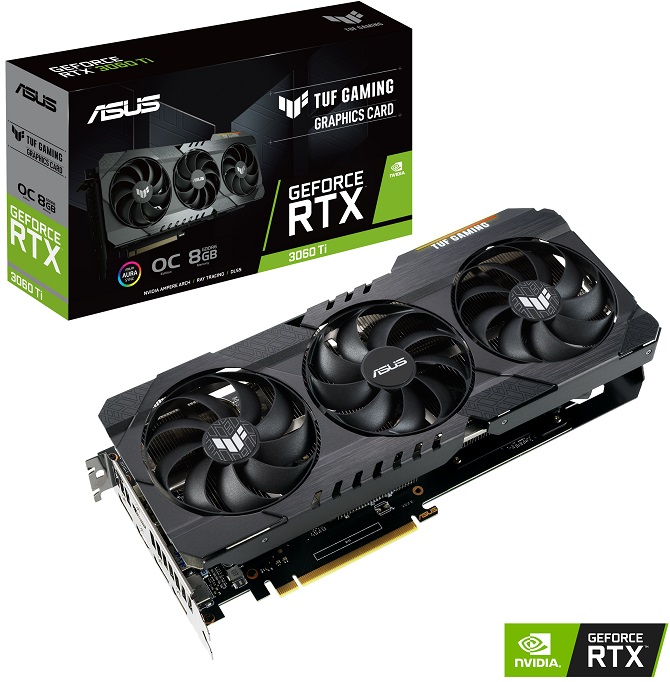 Видеокарта nVidia RTX 3060Ti Asus TUF-RTX3060TI-O8G-GAMING