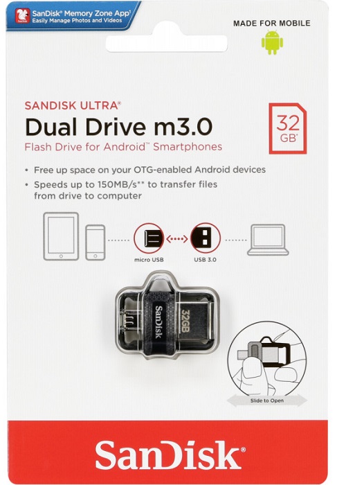 USB-флэш 32 ГБ SanDisk Ultra (SDDD3-032G-G46);