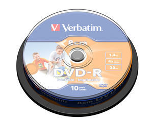 Диск DVD-R 8cm Verbatim Inkjet Printable