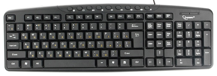 Клавиатура Gembird KB-8340UM-BL; 9 доп.клавиш; USB;