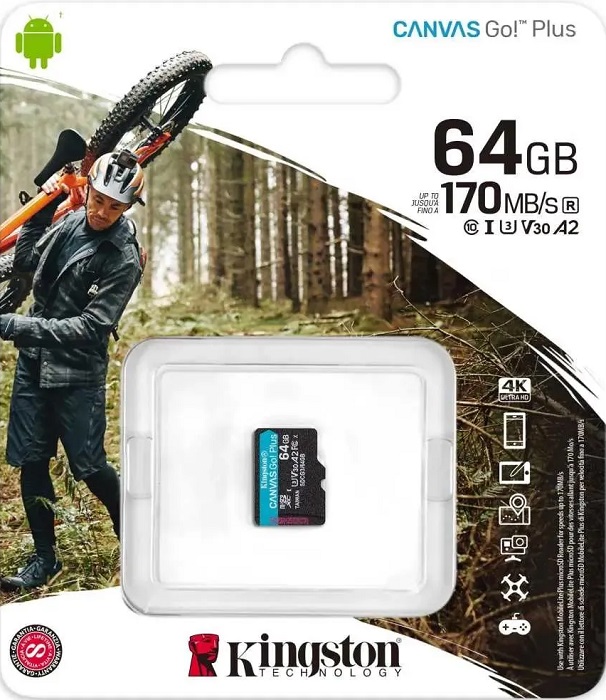 Карта памяти microSDXC 64 ГБ Kingston