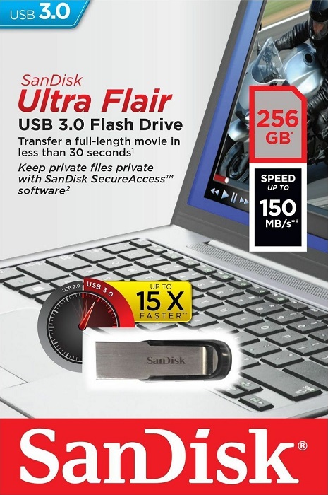 USB-флэш 256 ГБ SanDisk Ultra Flair
