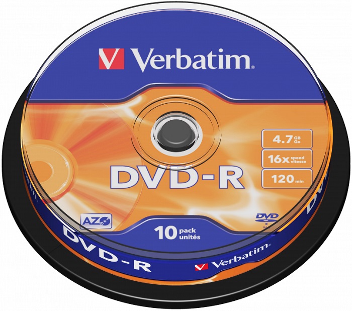 Диск DVD-R Verbatim Matt Silver (43523);