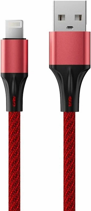 Кабель AM/Lightning Accesstyle AL24-F200M Red; 2.4А;