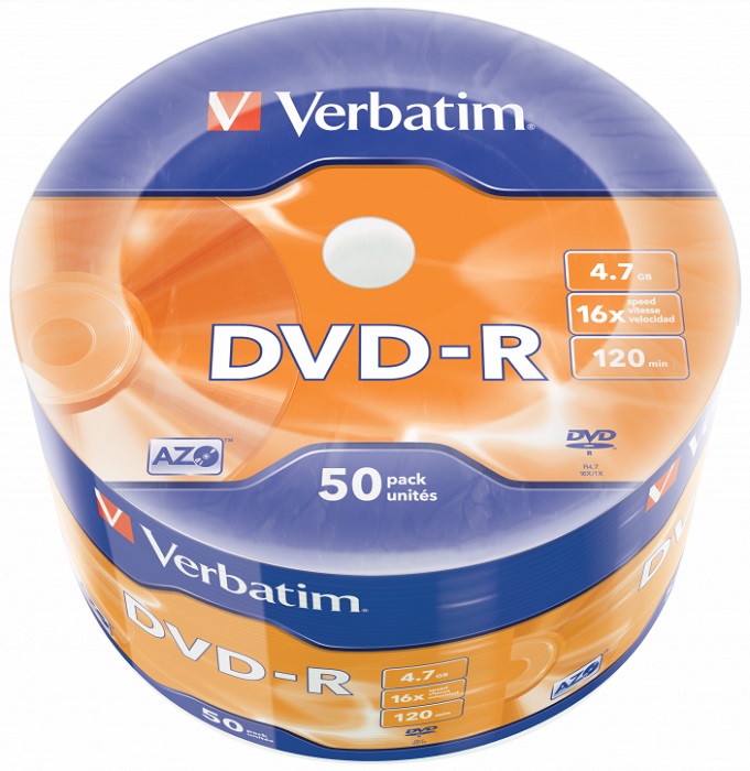 Диск DVD-R Verbatim Matt Silver (43788);