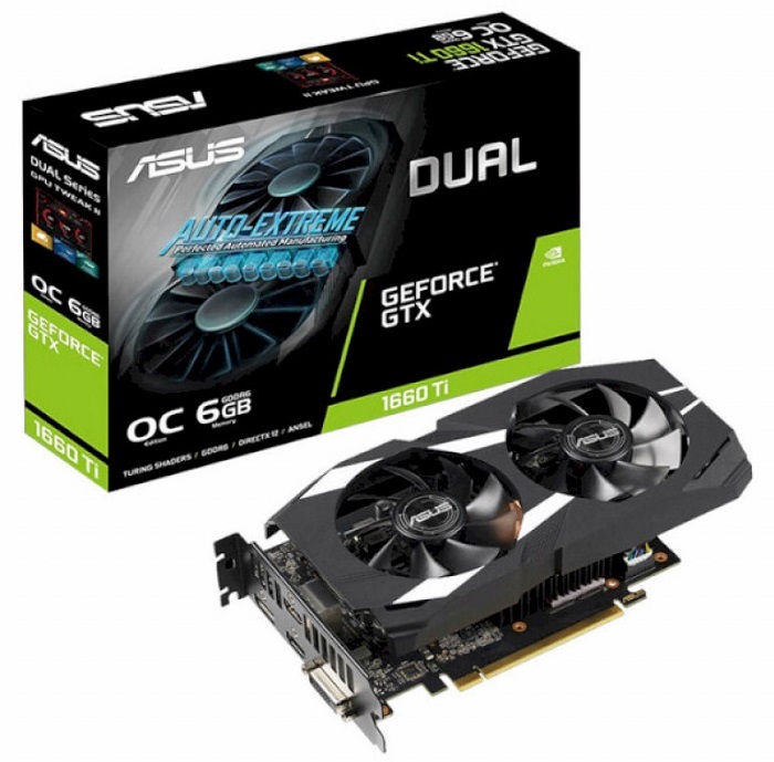 Видеокарта nVidia GTX 1660Ti Asus DUAL-GTX1660TI-O6G