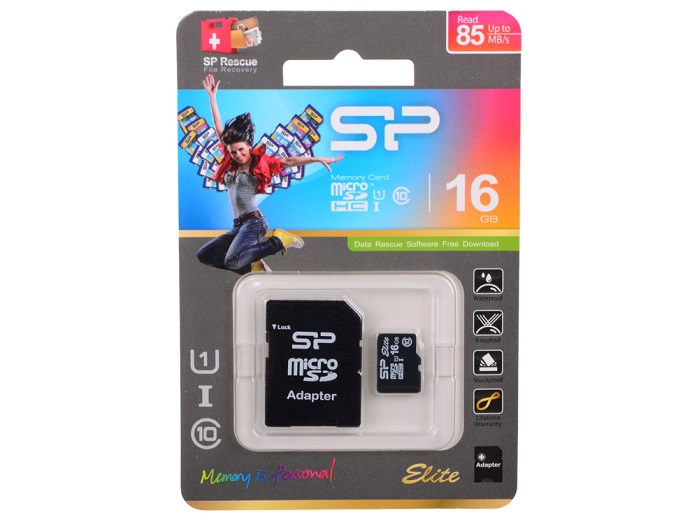 Карта памяти microSDHC 16 ГБ Silicon