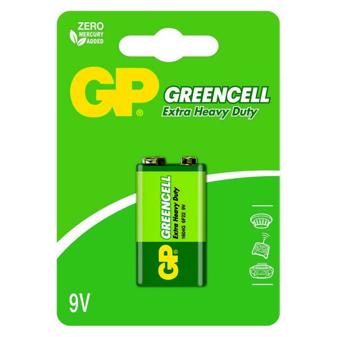 Батарейка крона GP Greencell (GP 1604G-BL1);