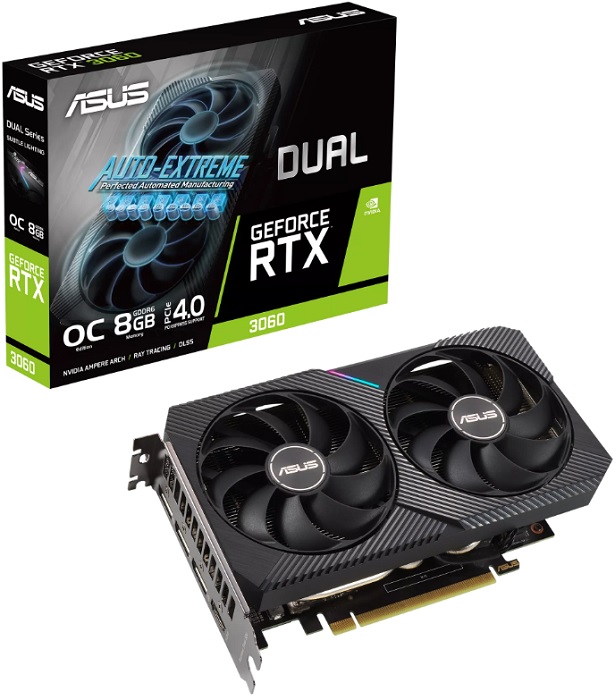 Видеокарта nVidia RTX 3060 Asus DUAL-RTX3060-O8G