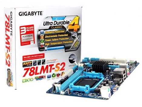 Материнская плата AMD 760G Gigabyte GA-78LMT-S2;