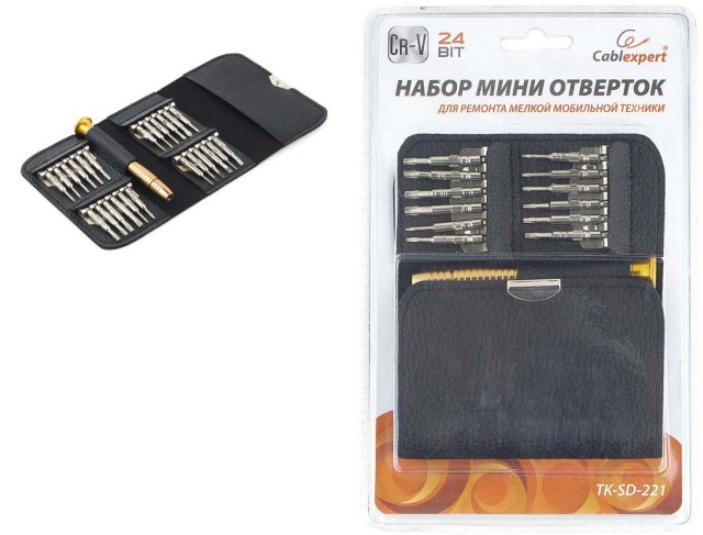 Отвертка с набором бит Cablexpert TK-SD-221;