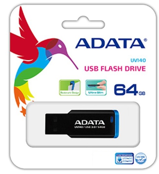 USB-флэш 64 ГБ A-Data UV140 (AUV140-64G-RBE);