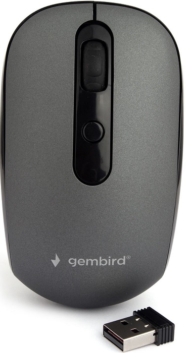 Мышь беспроводная Gembird MUSW-355-Gr; 4 кнопки;