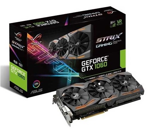 Видеокарта nVidia GTX 1060 Asus STRIX-GTX1060-6G-GAMING