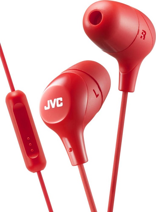 Наушники с микрофоном JVC HA-FX38M-R-E; вкладыши;