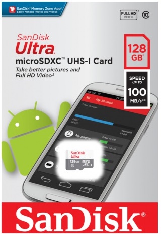 Карта памяти microSDXC 128 ГБ SanDisk