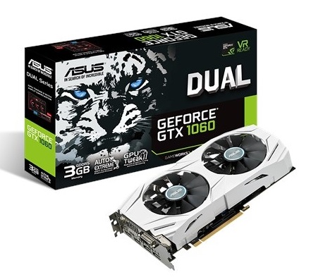 Видеокарта nVidia GTX 1060 Asus DUAL-GTX1060-3G