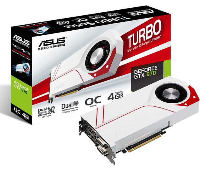Видеокарта nVidia GTX 970 Asus TURBO-GTX970-OC-4GD5