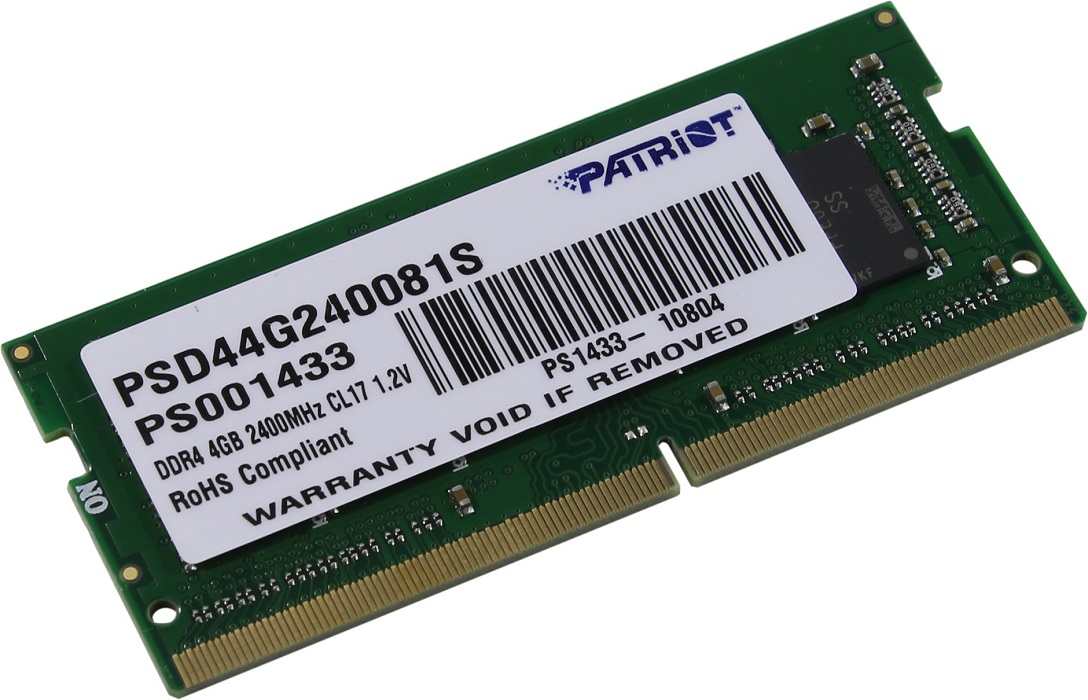 Оперативная память SO-DIMM DDR4 4Гб Patriot