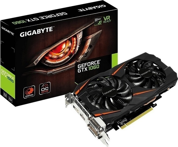 Видеокарта nVidia GTX 1060 Gigabyte GV-N1060WF2OC-3GD;