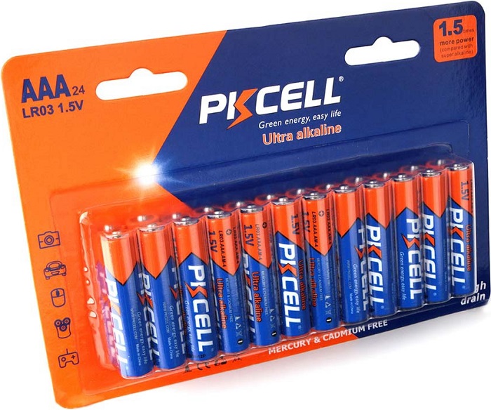 Батарейка AAA PKCELL Ultra (LR03-24B); щелочная;