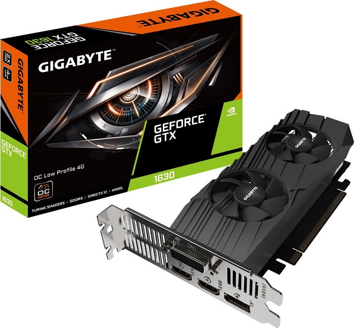 Видеокарта nVidia GTX 1630 Gigabyte GV-N1630OC-4GL;