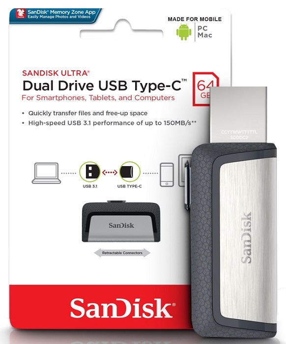 USB-флэш 64 ГБ SanDisk Ultra Dual