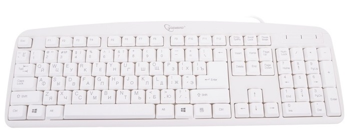 Клавиатура Gembird KB-8350U; USB; белый