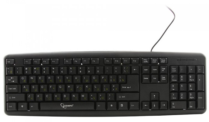 Клавиатура Gembird KB-8320-BL; PS/2; черный