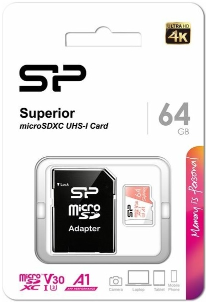 Карта памяти microSDXC 64 ГБ Silicon