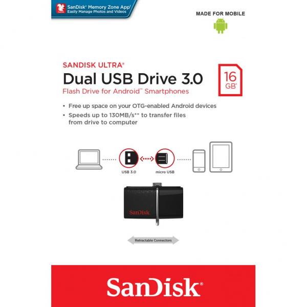USB-флэш 16 ГБ SanDisk Ultra Dual
