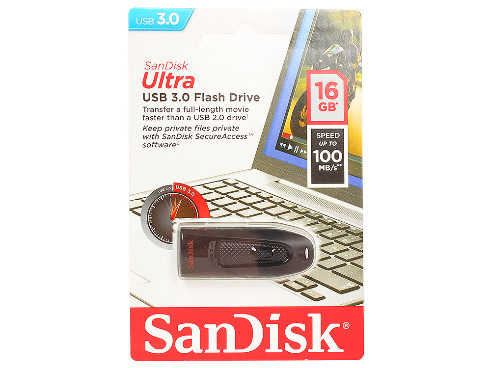 USB-флэш 16 ГБ SanDisk Ultra (SDCZ48-016G-U46);