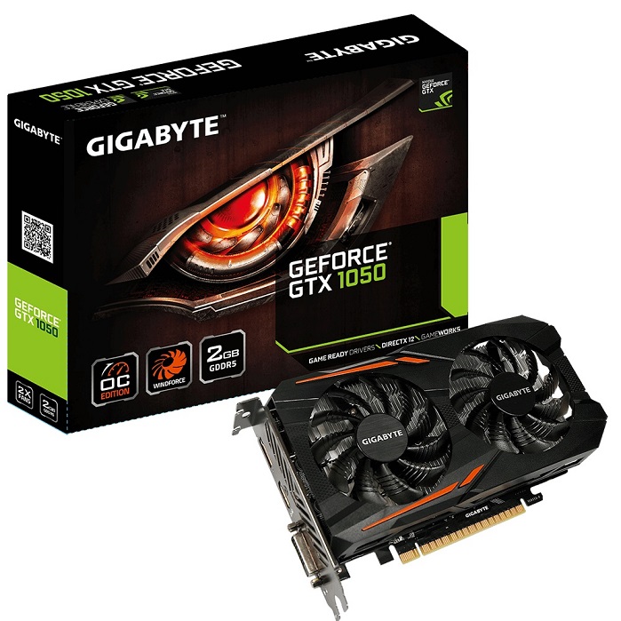 Видеокарта nVidia GTX 1050 Gigabyte GV-N1050OC-2GD;