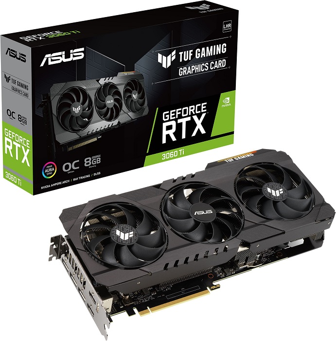 Видеокарта nVidia RTX 3060Ti Asus TUF-RTX3060TI-O8GD6X-GAMING