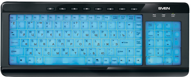 Клавиатура Sven Comfort 7200 EL (SV-03107200UBE);