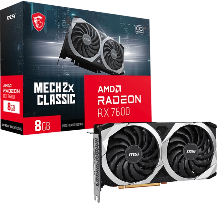 Видеокарта AMD Radeon RX 7600 MSI