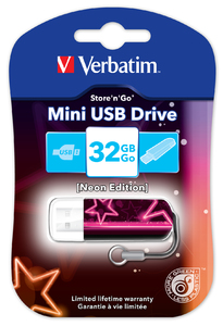 USB-флэш 32 ГБ Verbatim Mini Neon