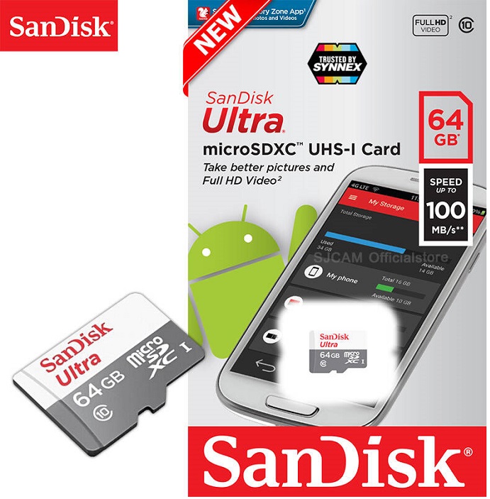 Карта памяти microSDXC 64 ГБ SanDisk