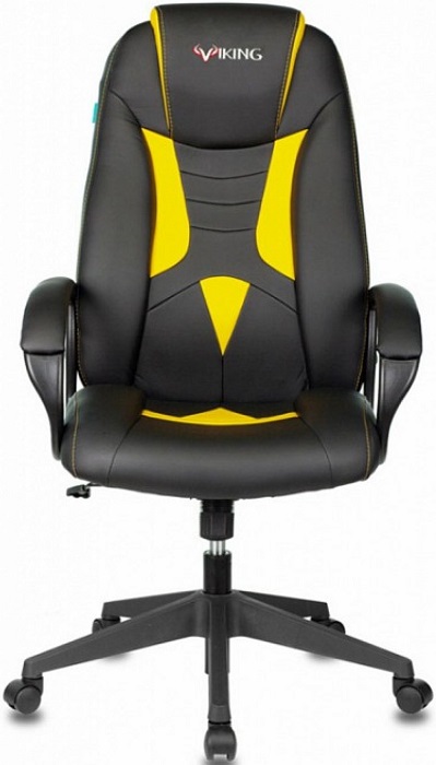 Кресло для геймеров Бюрократ VIKING-8/BL+YELL; черный/желтый