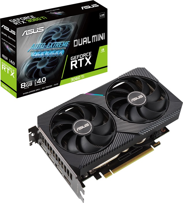Видеокарта nVidia RTX 3060Ti Asus DUAL-RTX3060TI-8G-MINI-V2