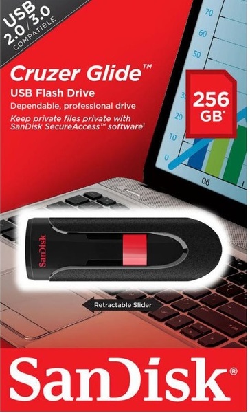 USB-флэш 256 ГБ SanDisk Cruzer Glide