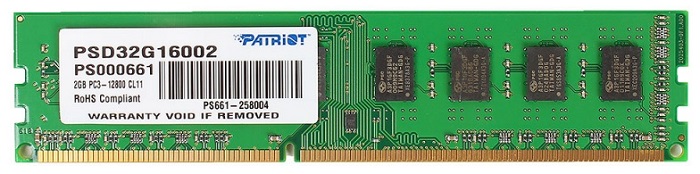 Оперативная память DDR3 2Гб Patriot (PSD32G16002);